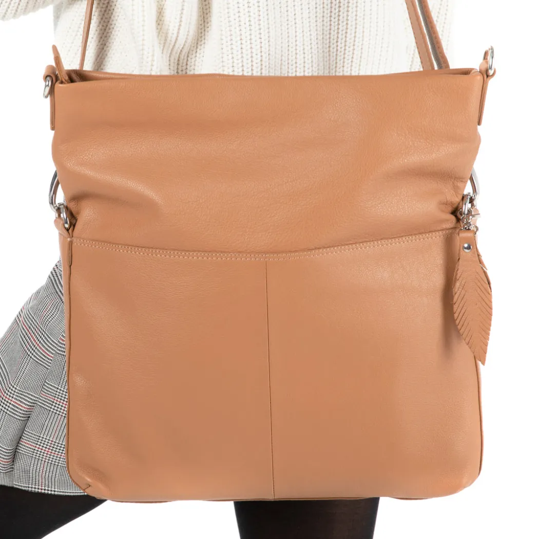 Crossbody Bag (L) - cognac