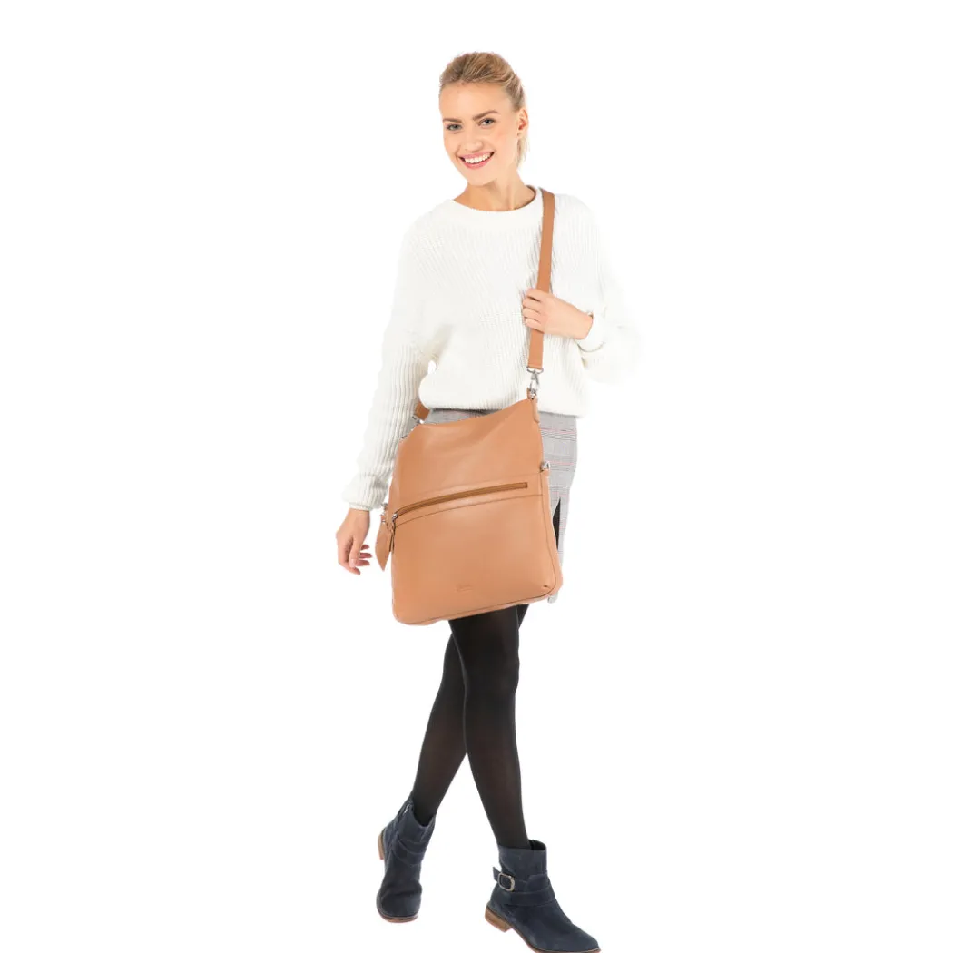 Crossbody Bag (L) - cognac
