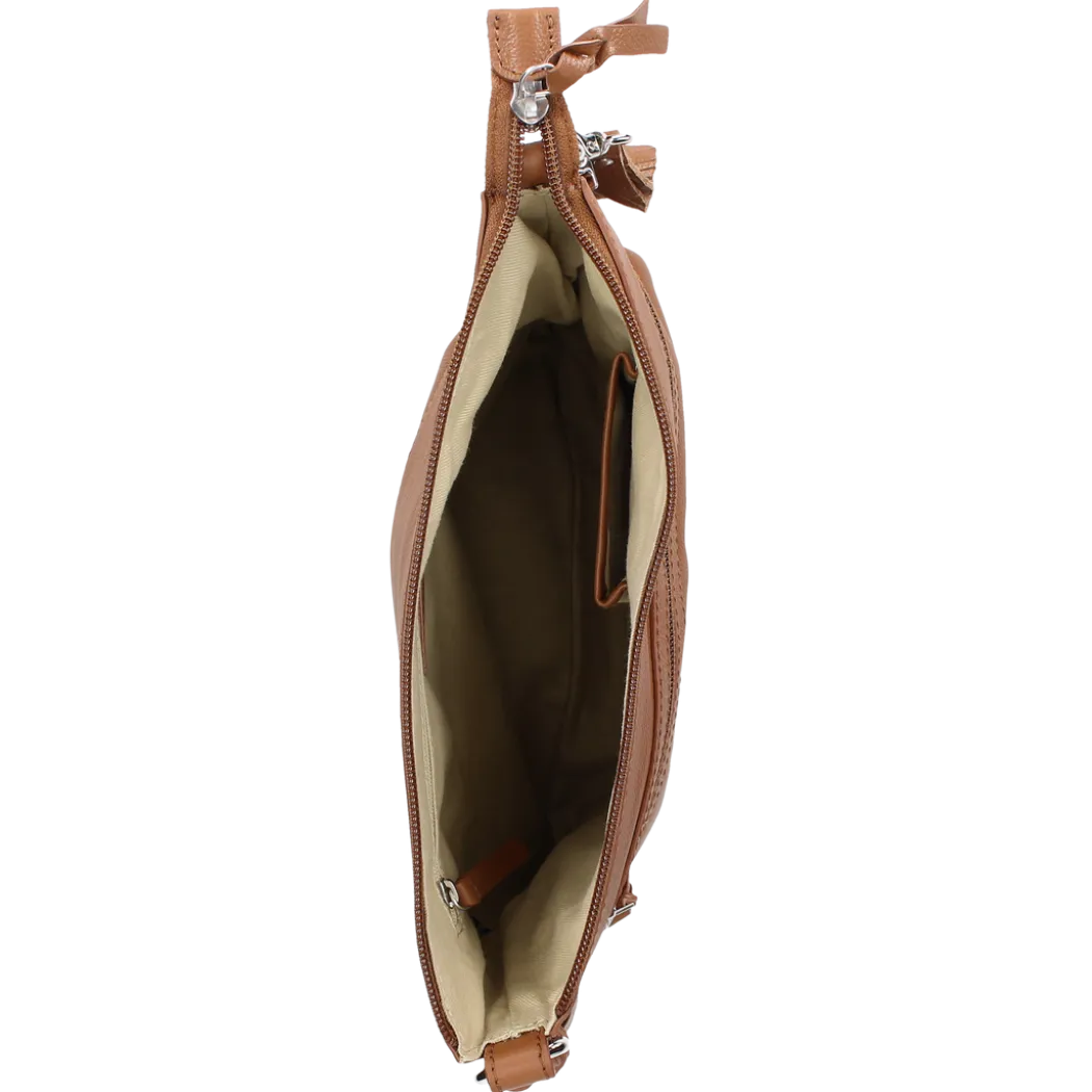 Crossbody Bag (M) - cognac